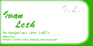 ivan leth business card